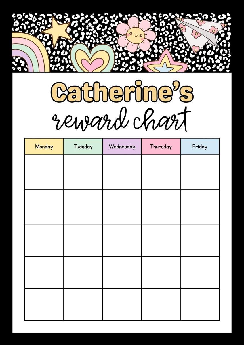 Free Printable Customizable Reward Chart Poster Templates Canva Office Bridge Education Classmates Classroom Reward Chart