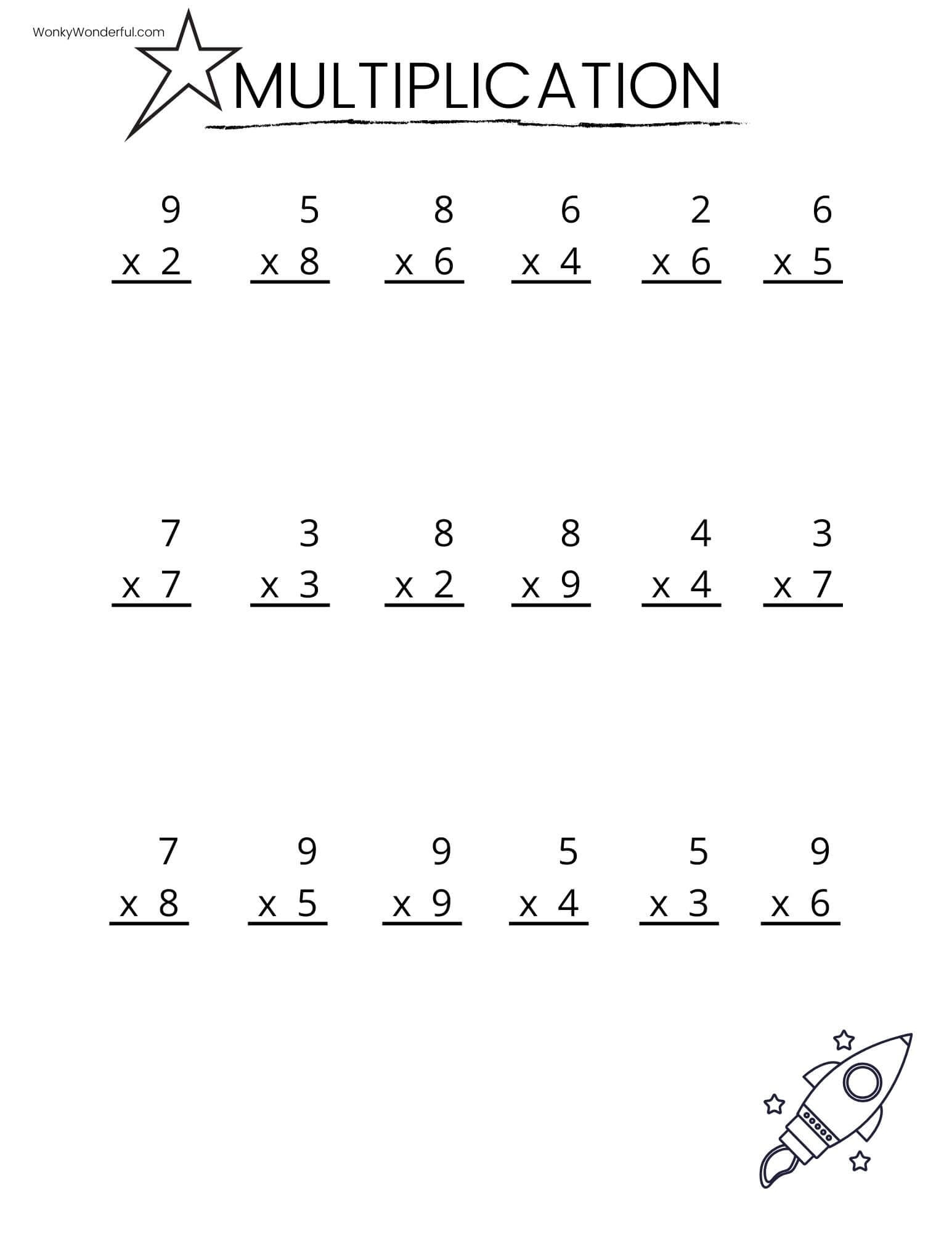 Basic Multiplication Worksheets K12 Math Worksheets