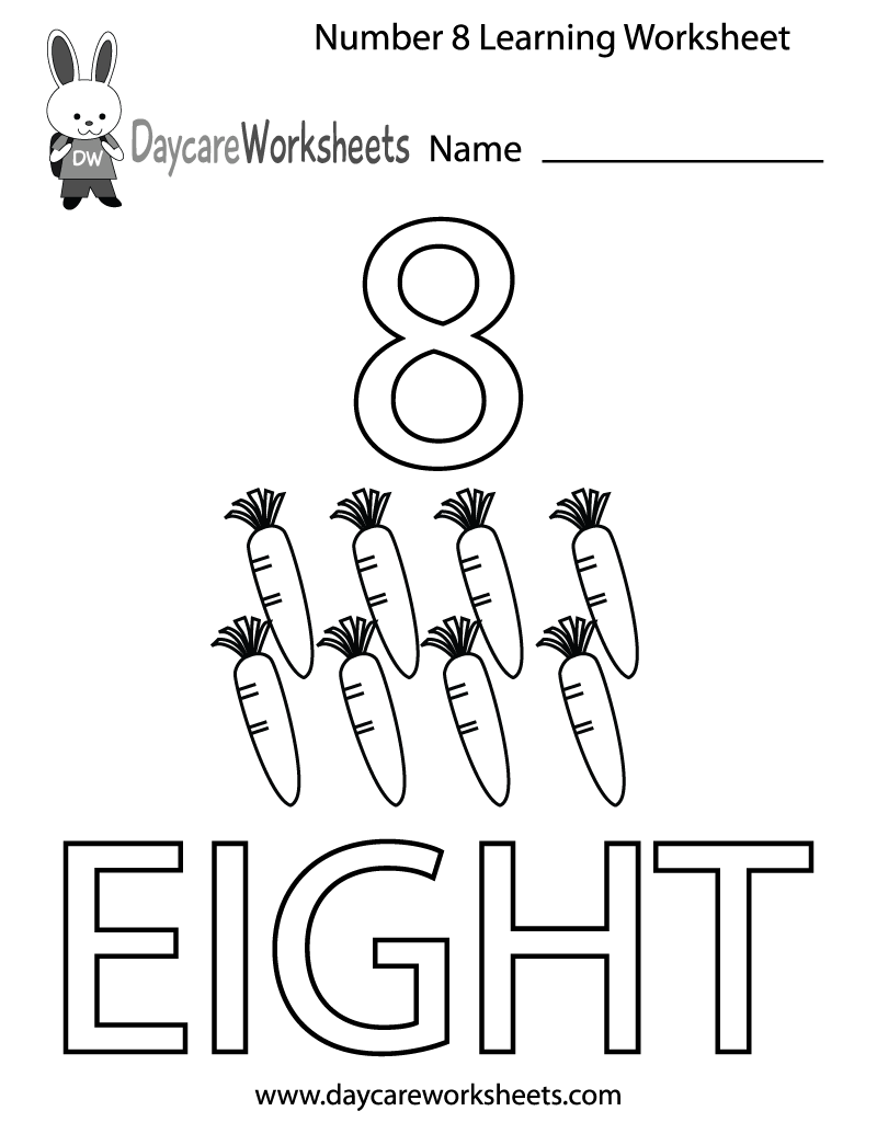 FREE Printable Number 8 Worksheets For Preschoolers