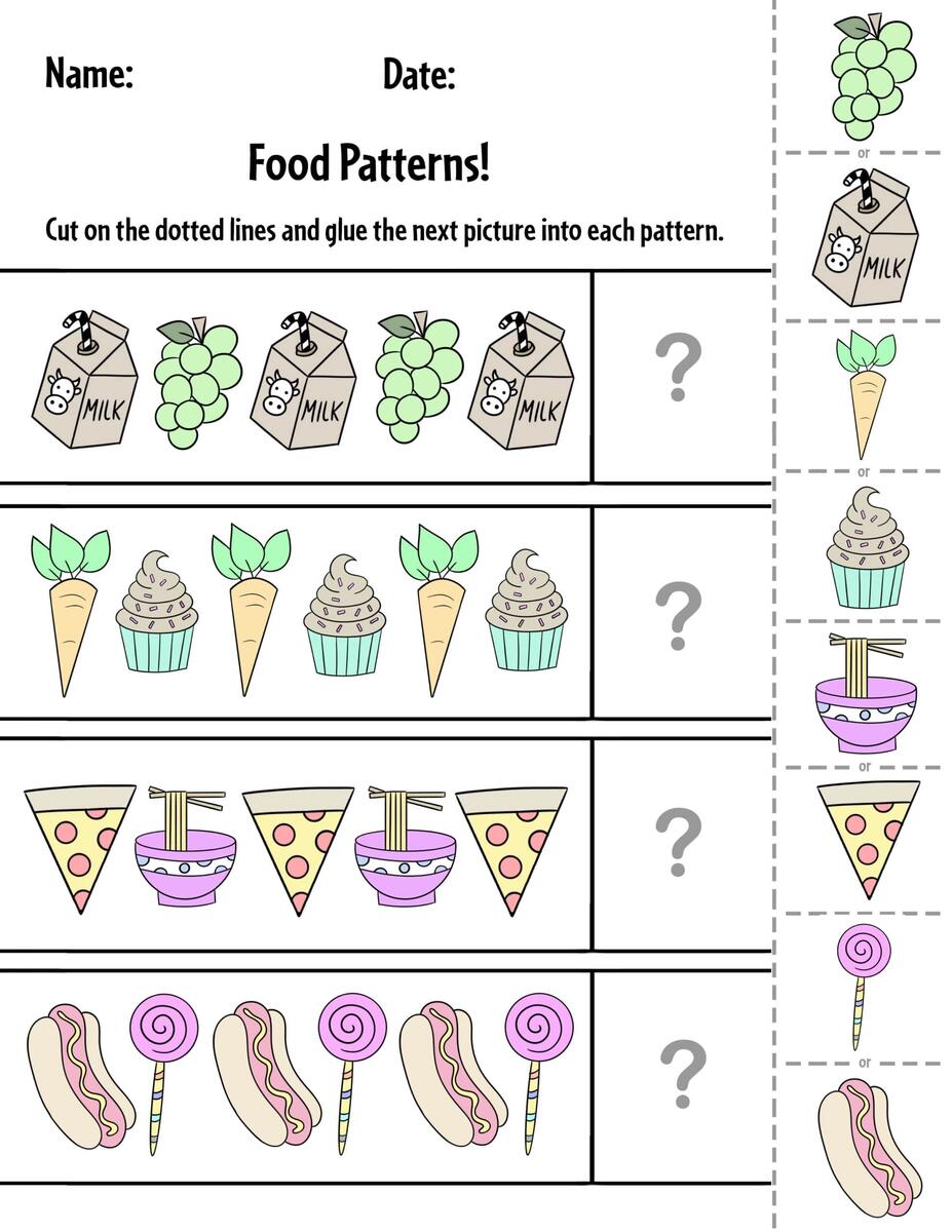 Free Printable Pattern Worksheets For Preschool The Hollydog Blog