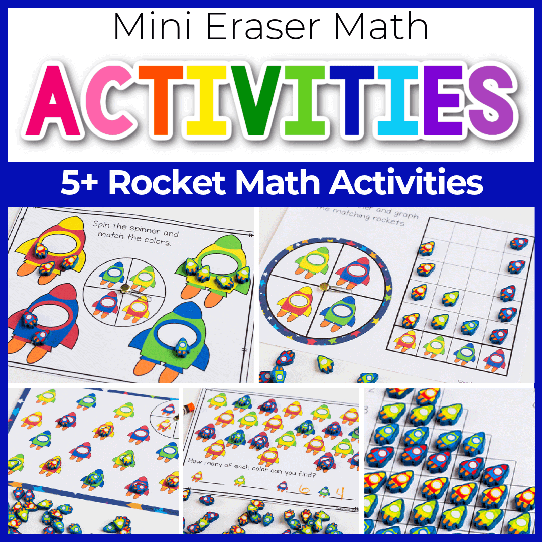 Free Printable Rocket Mini Eraser Math Activity Pack
