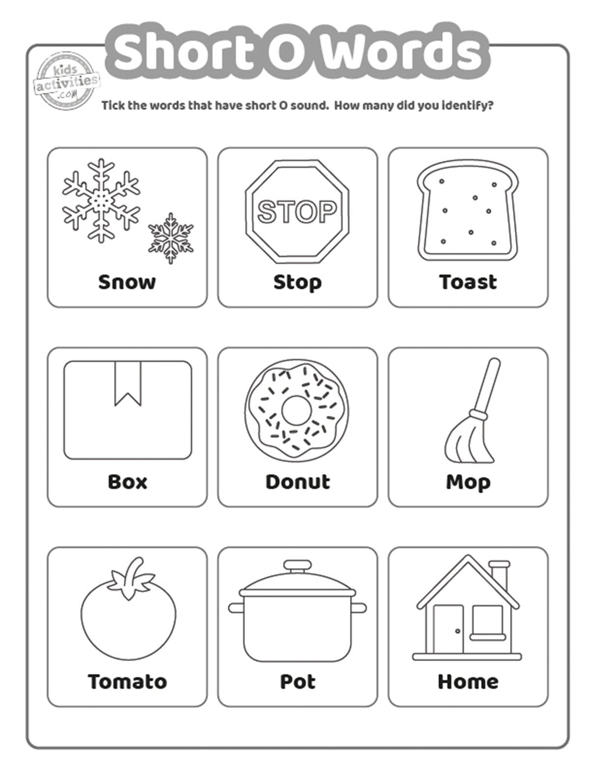 Free Printable Short O Words Worksheets Kids Activities Blog Free Printable Short O Words Worksheets Kids Activities Blog