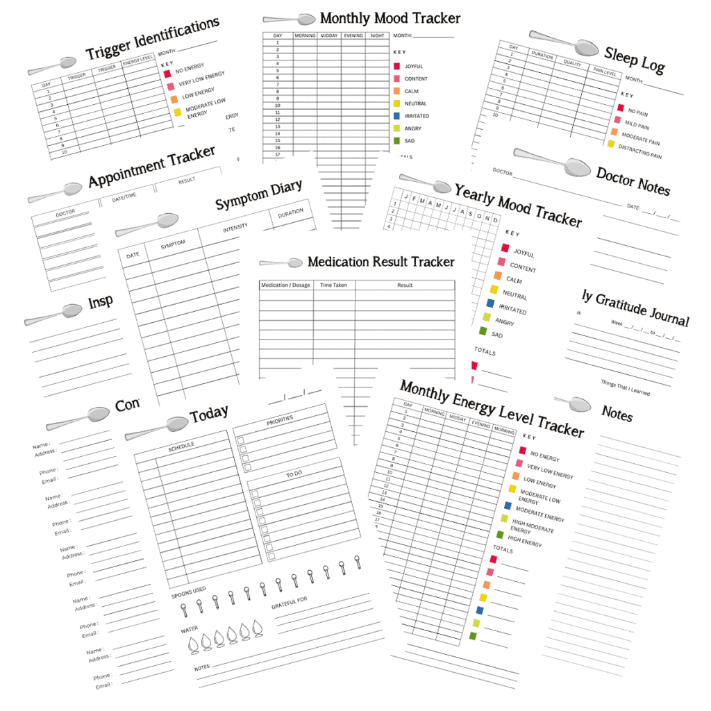 Free Printable Spoonie Planner Artsy Fartsy Life