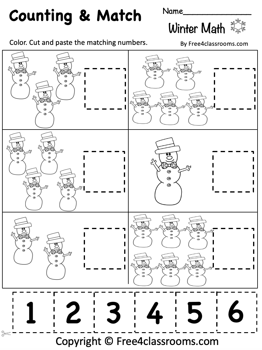 Winter Color By Number Pages K12 Math Worksheets