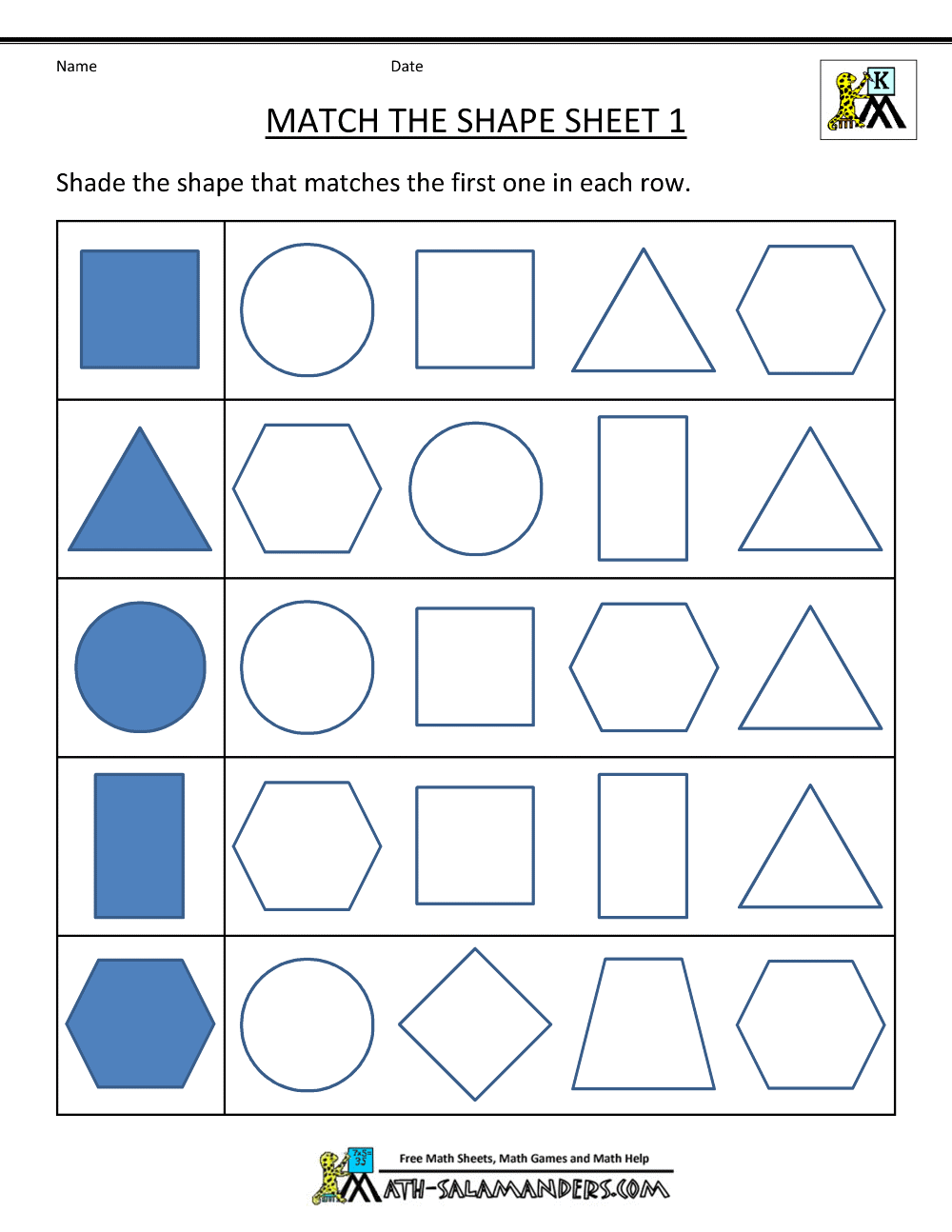 The Shape Song 1 2 Template Super Simple