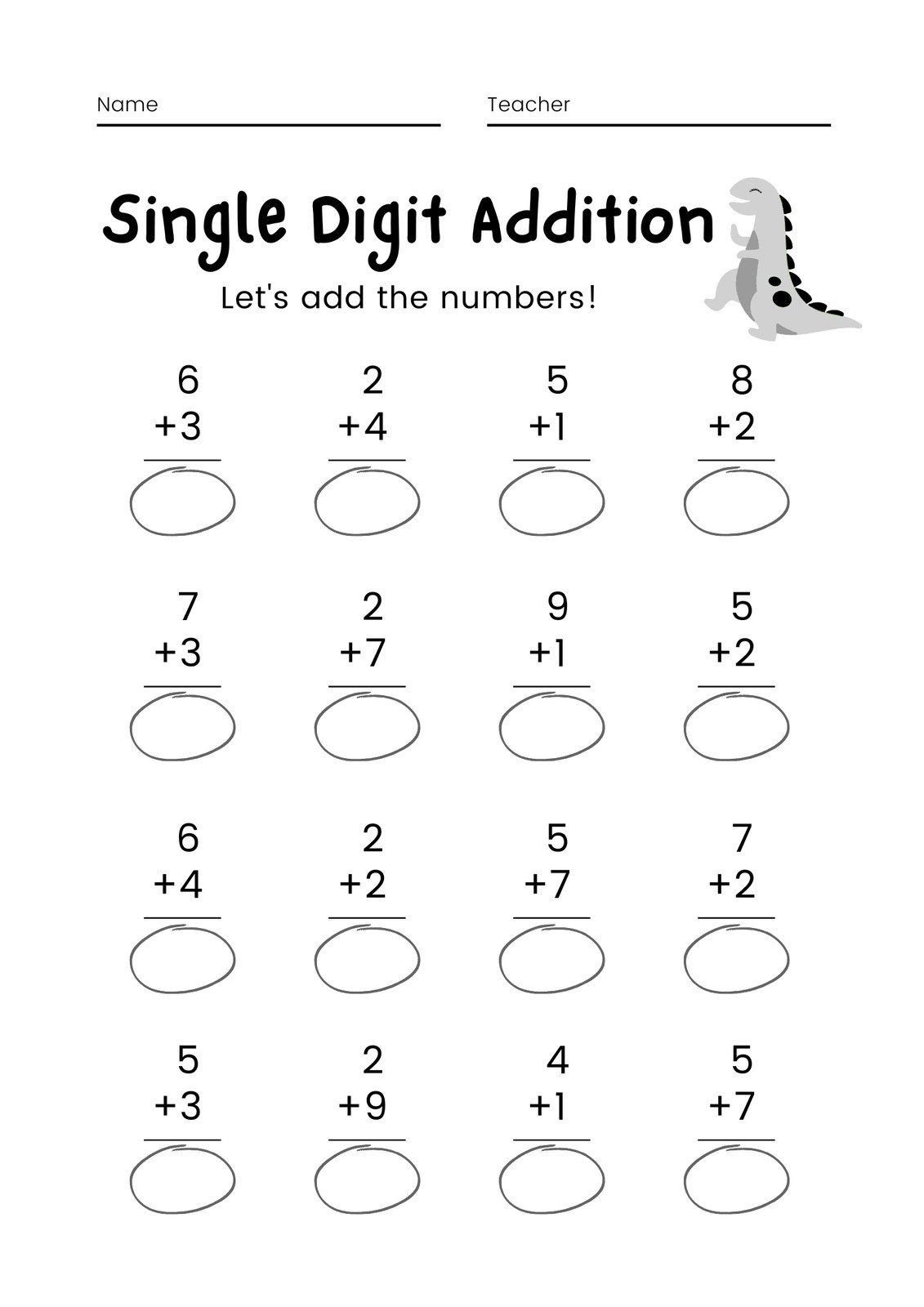 Free To Print And Edit Addition Worksheet Templates Canva Free To Print And Edit Addition Worksheet Templates Canva