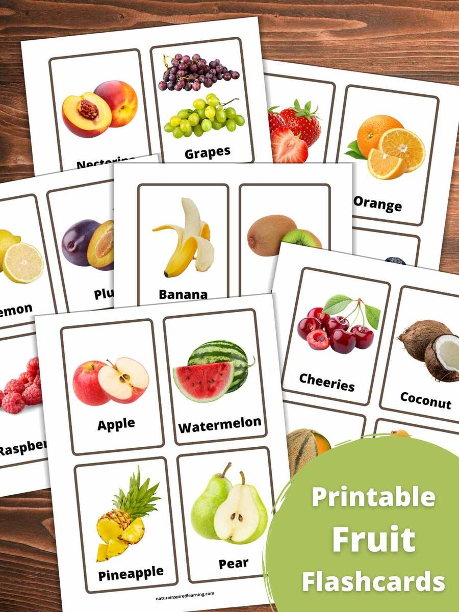Fruit Flashcards Nature Inspired Learning Fruit Flashcards Nature Inspired Learning