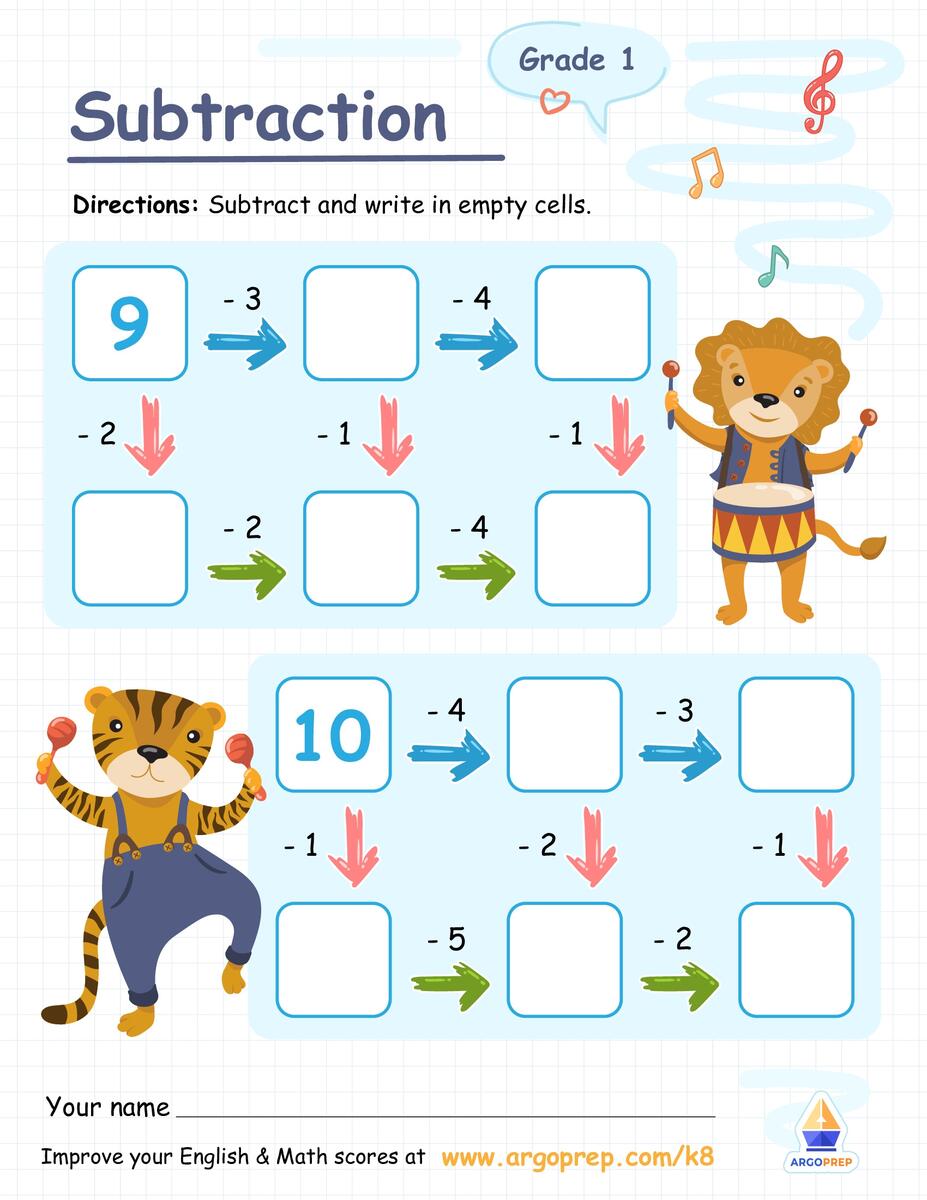 Fun With Subtraction ArgoPrep