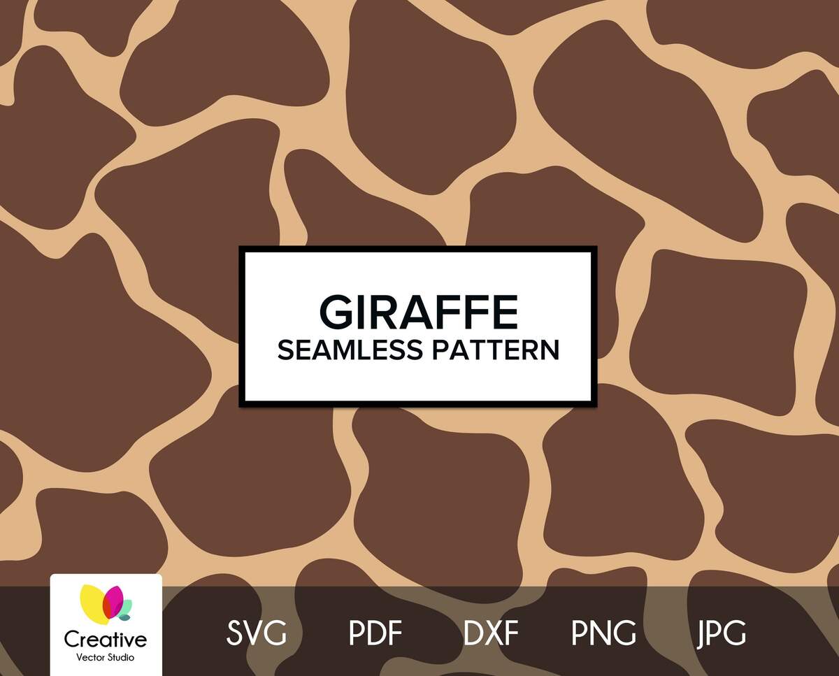 Giraffe Skin Seamless Pattern SVG PNG DXF Creative Vector Studio