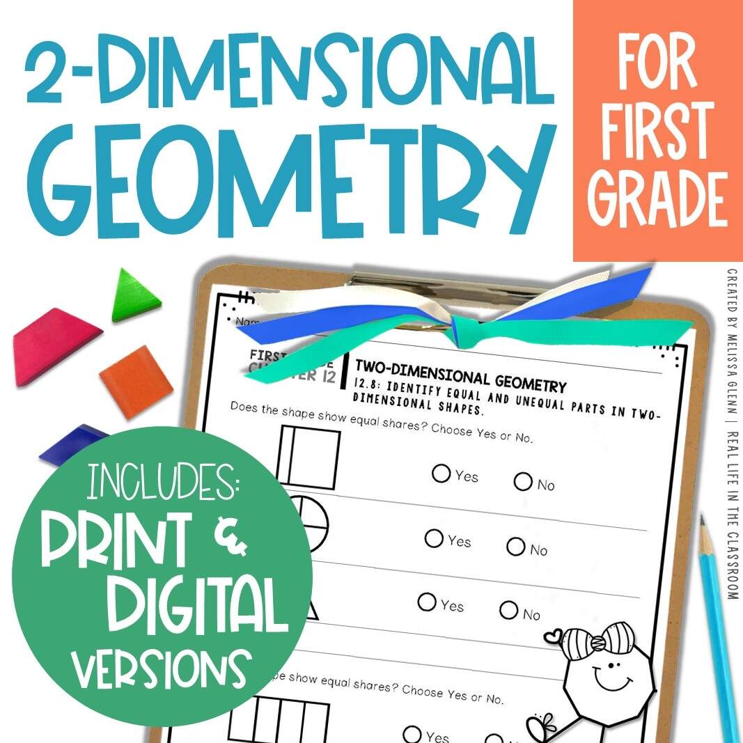 Go Math Chapter 12 Practice For First Grade 2D Shapes Made By Teachers