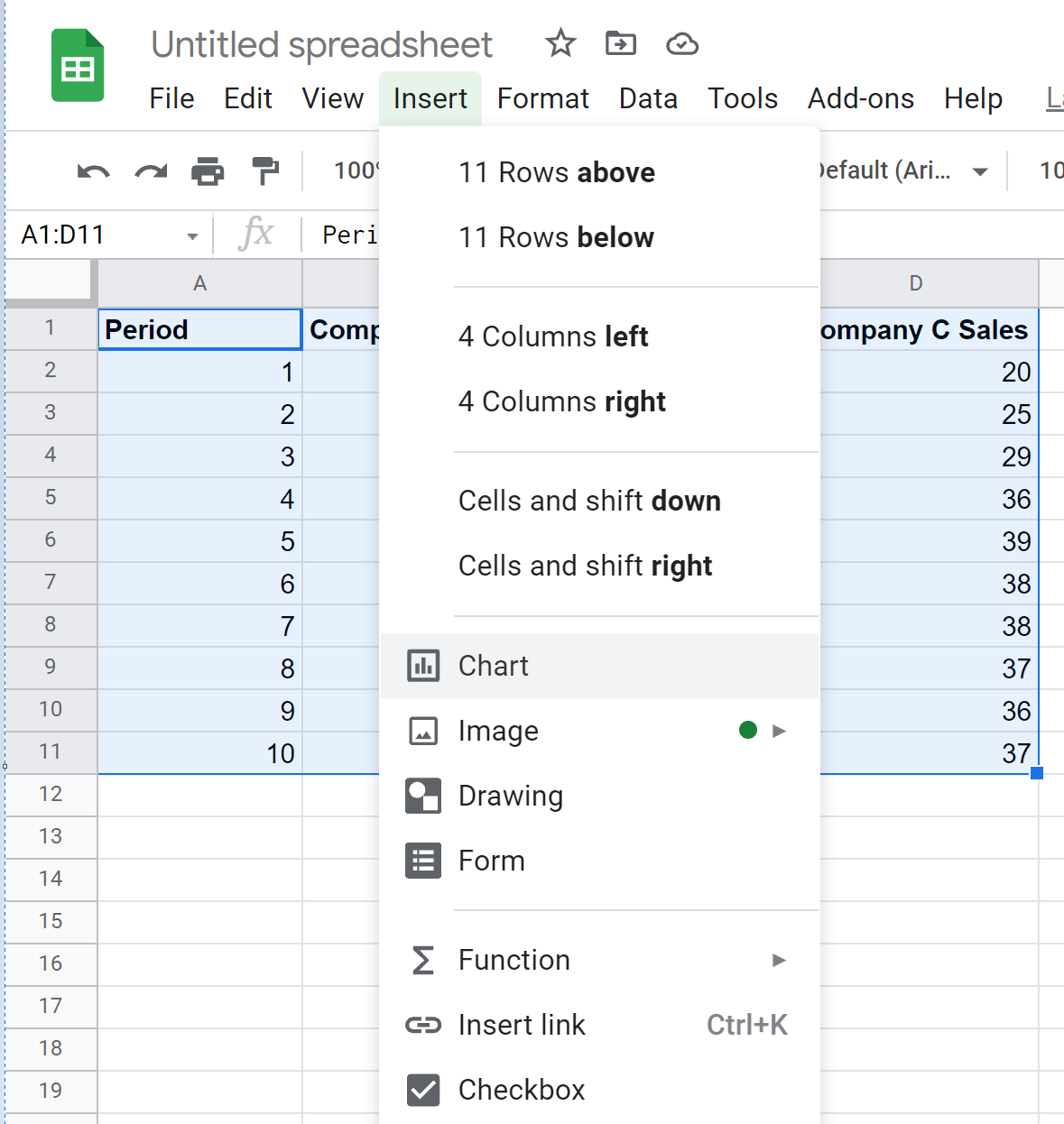 Google Sheets Create Chart With Multiple Ranges Of Data Google Sheets Create Chart With Multiple Ranges Of Data