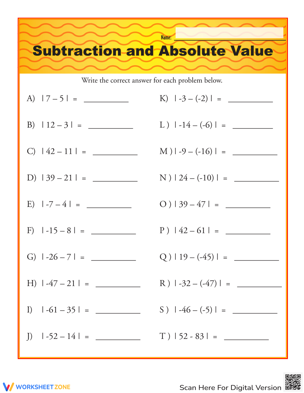 Grade 6 Integers And Rational Numbers Worksheets Printable