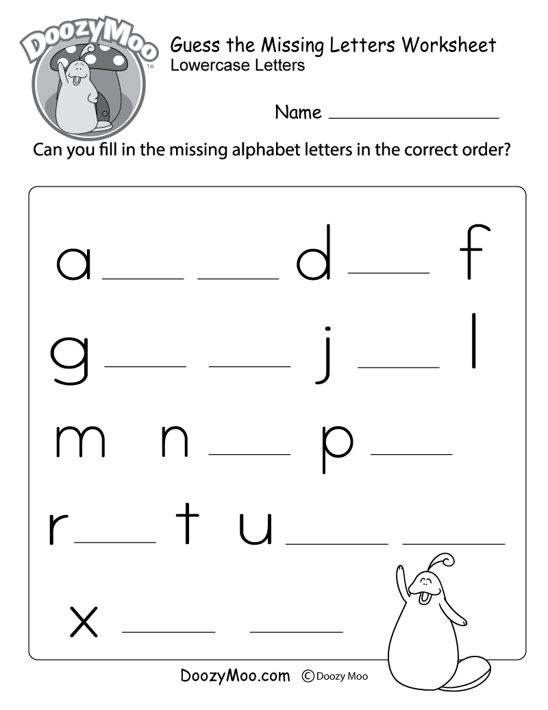 Guess The Missing Letters Worksheet Free Printable Doozy Moo