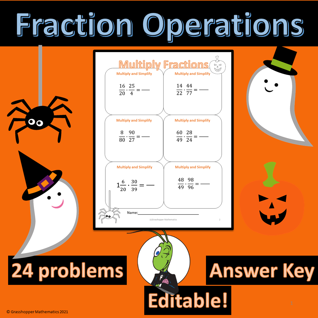 Halloween Operations Of Fractions Worksheet Made By Teachers Halloween Operations Of Fractions Worksheet Made By Teachers
