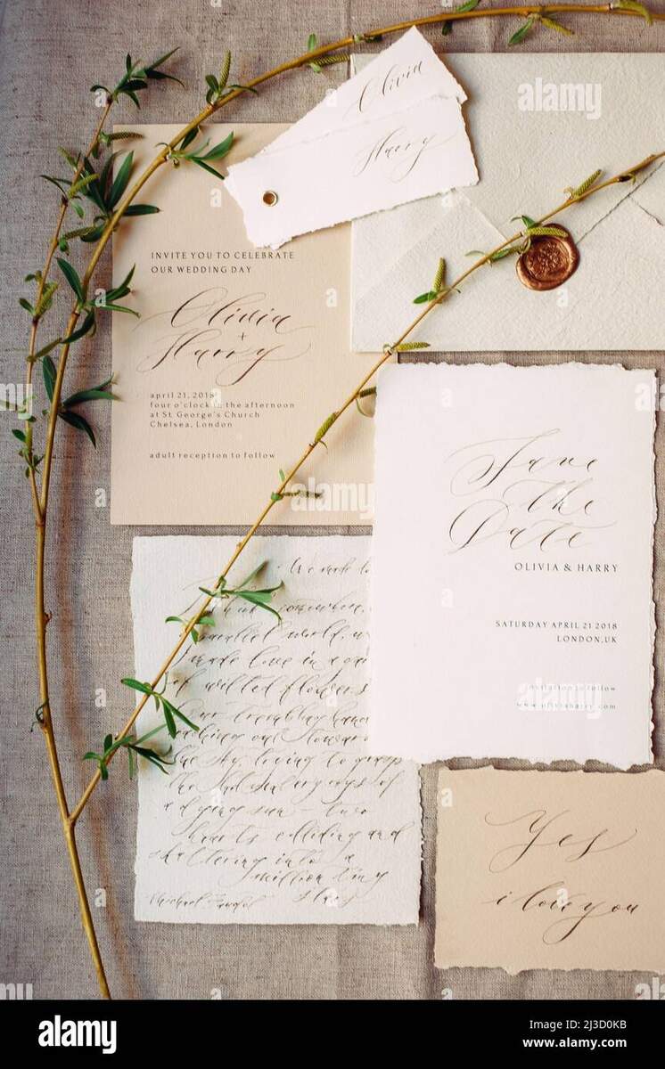 Handwriting Letter Love Message Wedding Vows Calligraphy Cards And Spring Twigs Flat Lay Valentine S Day Inspiration Declaration Of Love Stock Photo Alamy