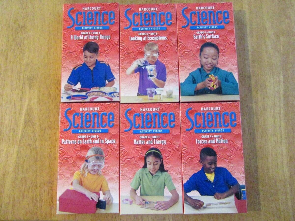 Harcourt Science Activity Videos Grade 4 Units A F Lot Of 6 VHS Tapes EBay Harcourt Science Activity Videos Grade 4 Units A F Lot Of 6 VHS Tapes EBay