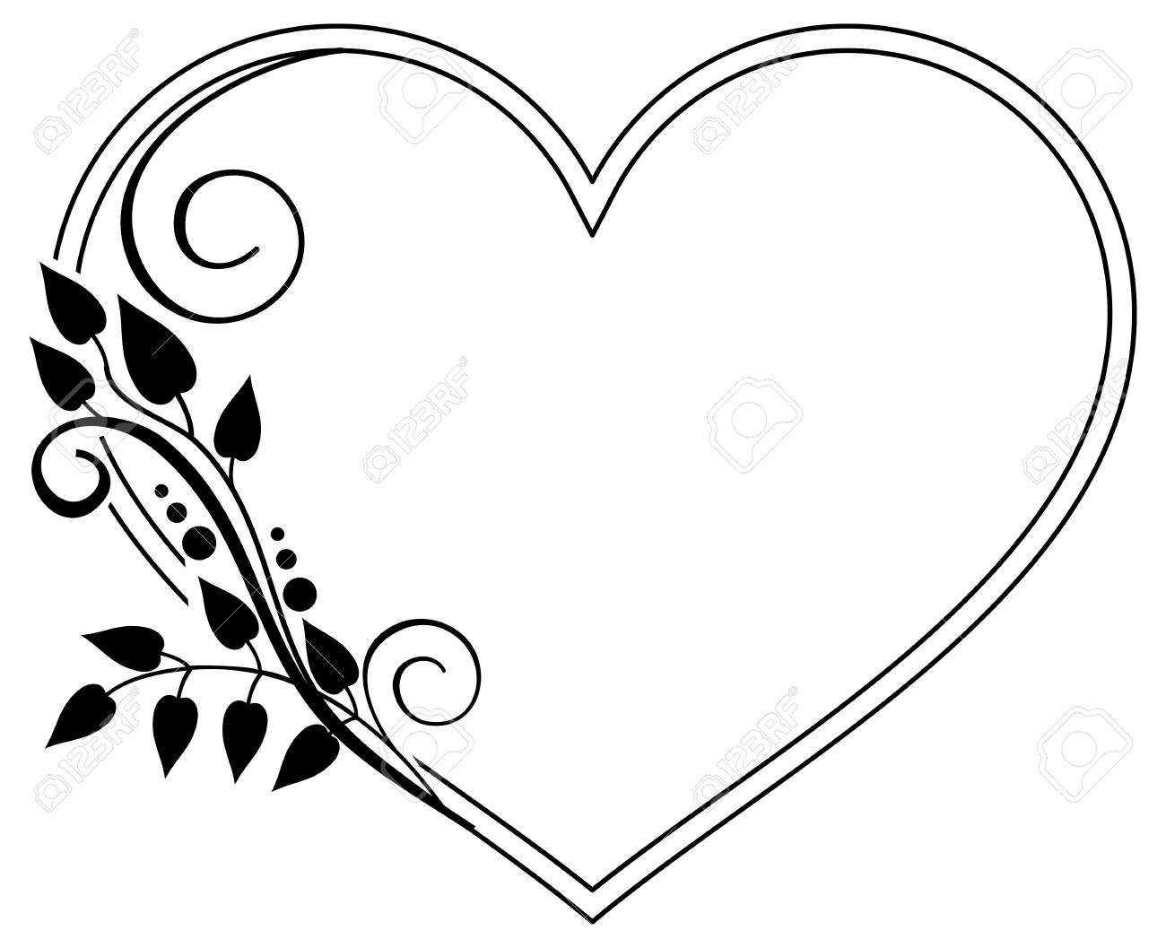 Heart Shaped Black And White Frame With Floral Silhouettes Copy Space Vector Clip Art Royalty Free SVG Cliparts Vectors And Stock Illustration Image 72104693 Heart Shaped Black And White Frame With Floral Silhouettes Copy Space Vector Clip Art Royalty Free SVG Cliparts Vectors And Stock Illustration Image 72104693