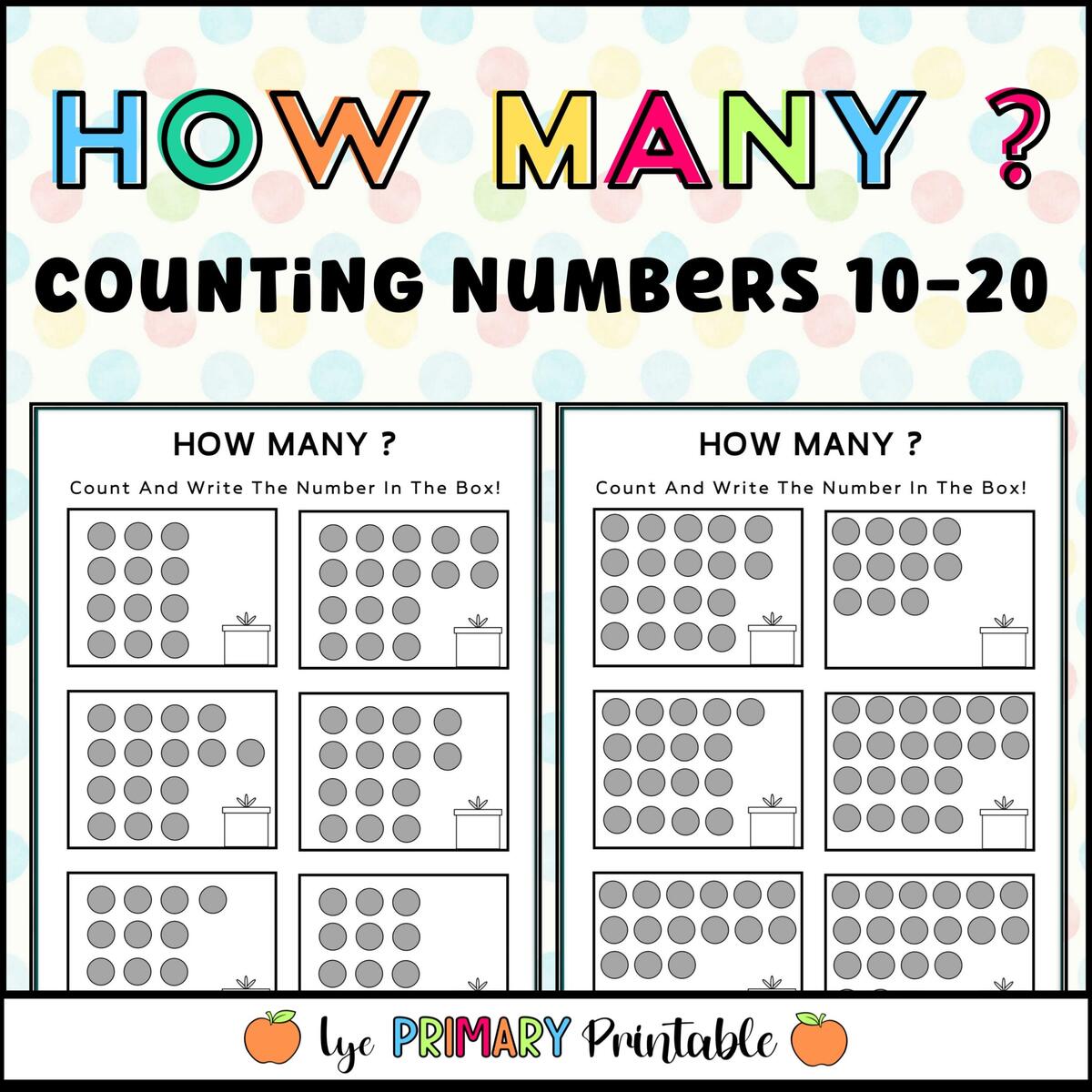 Counting To 20 Worksheets