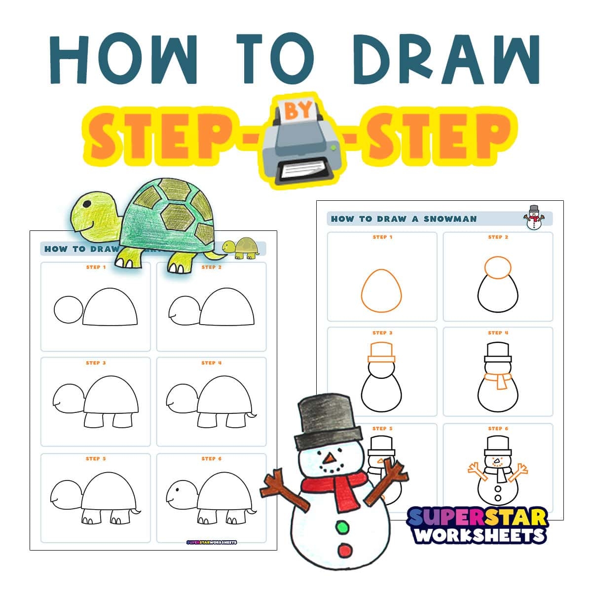 How To Draw For Kids Free Printables Superstar Worksheets