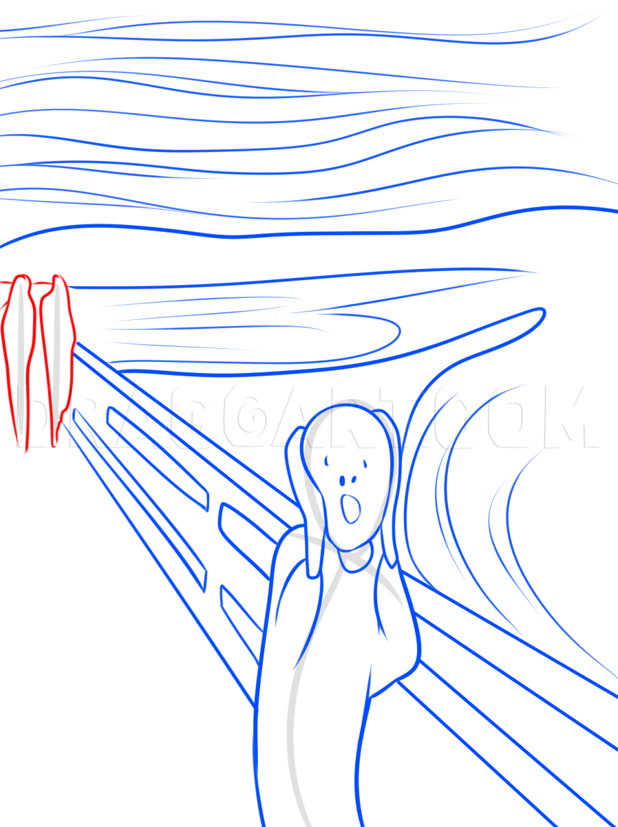 How To Draw The Scream The Scream Of Nature Drawing Step By Step By Dawn DragoArt