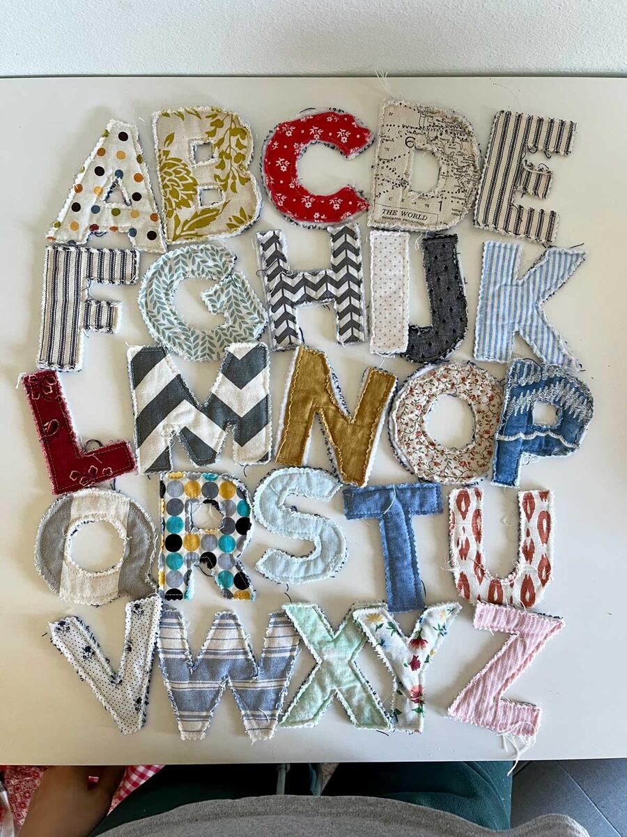 How To Make Fabric Alphabet Letters Bethany Lynne Makes
