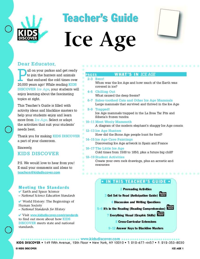 Reading Activity About Ice Age ESL Worksheet By Ancient Mariner