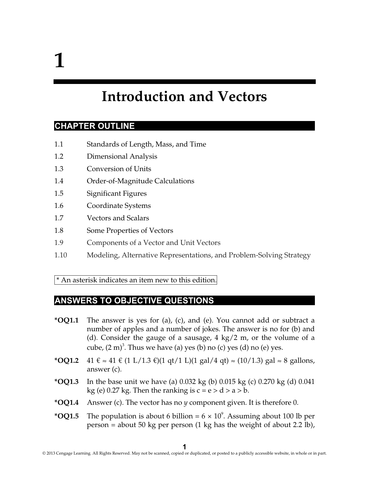 Introduction To Physics Units Vectors And Problem Solving
