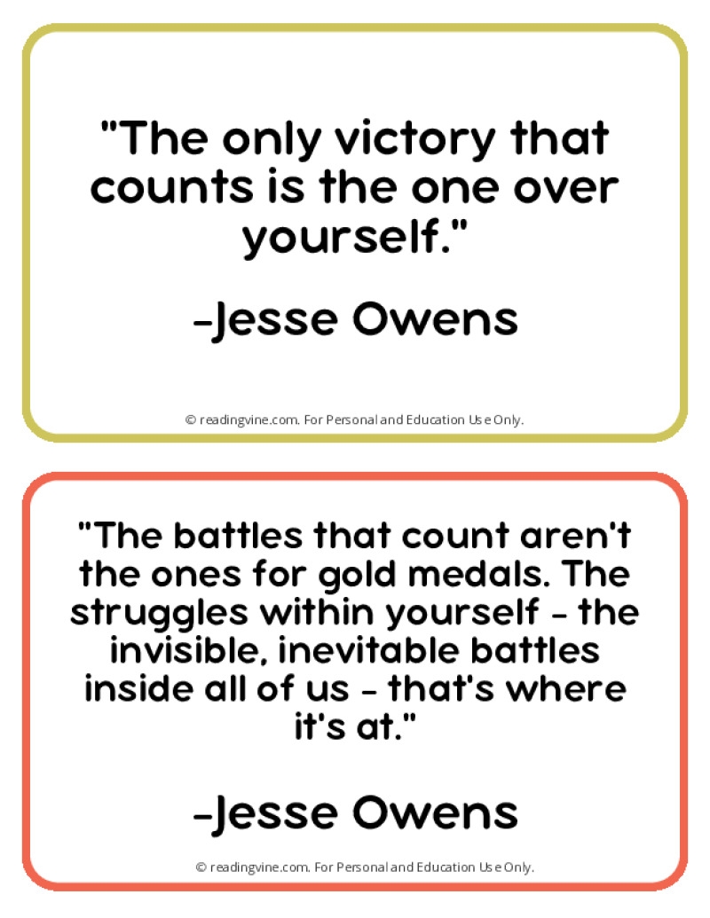 Jesse Owens Quotes Free Printable PDF Posters Jesse Owens Quotes Free Printable PDF Posters