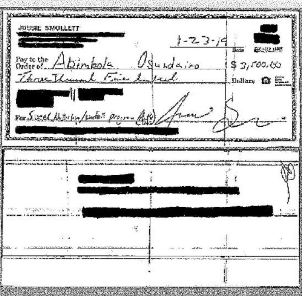 Jussie Smollett s 3 500 Check Texts To Brothers Before Alleged Attack Obtained By ABC News ABC News