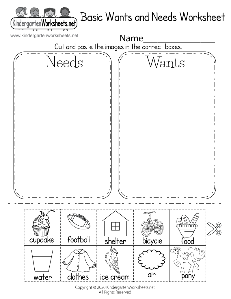 Kids Can Practice Identifying Wants And Needs By Sorting Pictures And Words In This Free Social Studies Worksheet You Can Download And Print It Right Now Https T Co ZK8aFCHVz9 Kindergarten