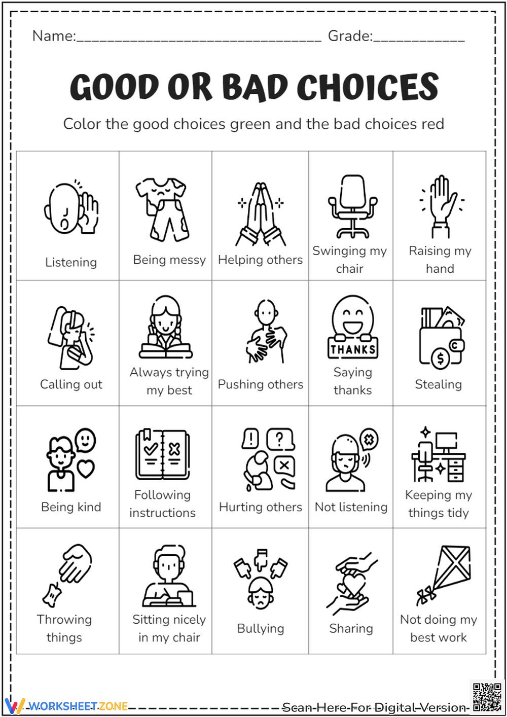 Kindergarten Behavior Activities Worksheets 2024 Worksheets Library