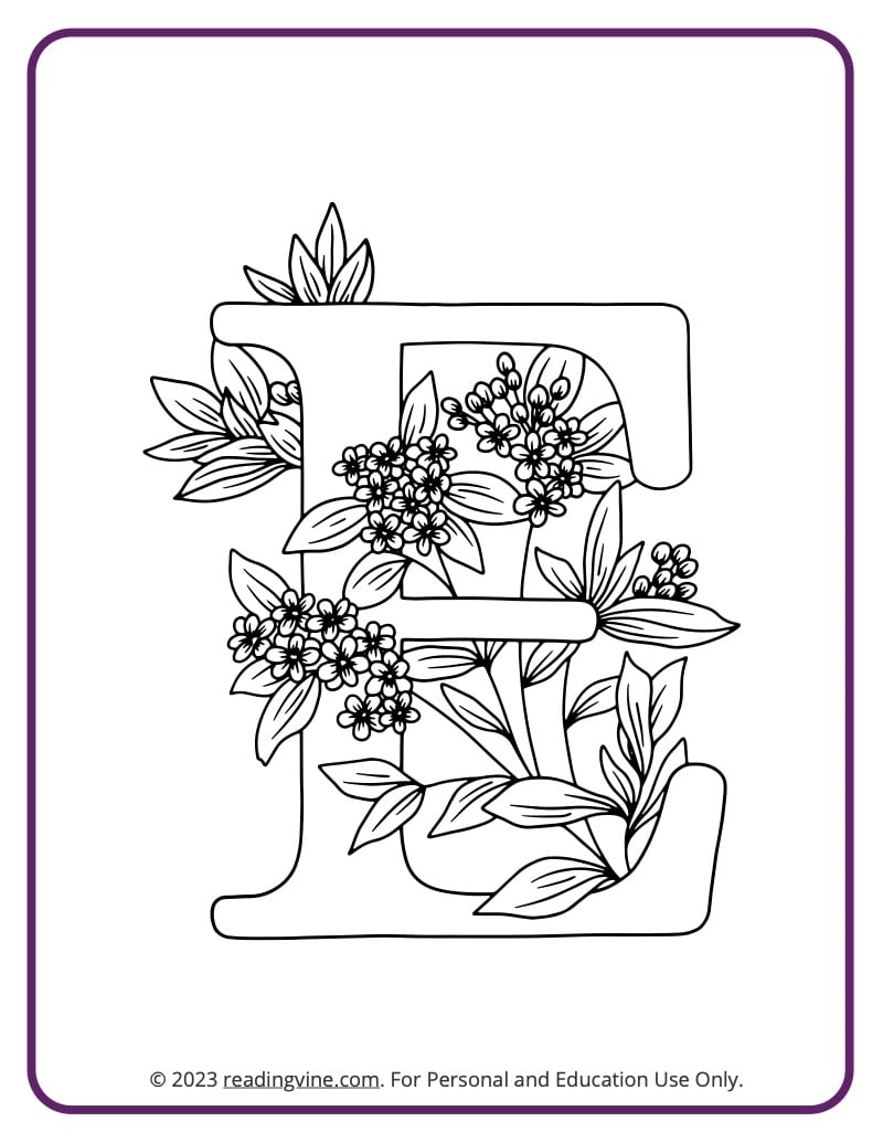 Letter E Coloring Pages Letter E Coloring Pages