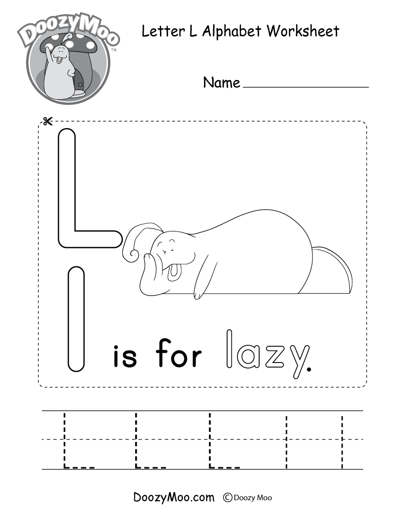 Letter L Alphabet Activity Worksheet Doozy Moo
