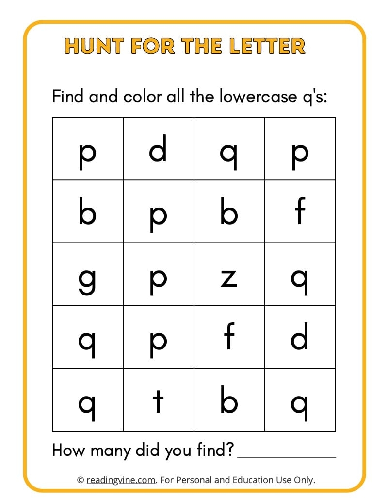 Letter Q Worksheets For Preschool Free Printable
