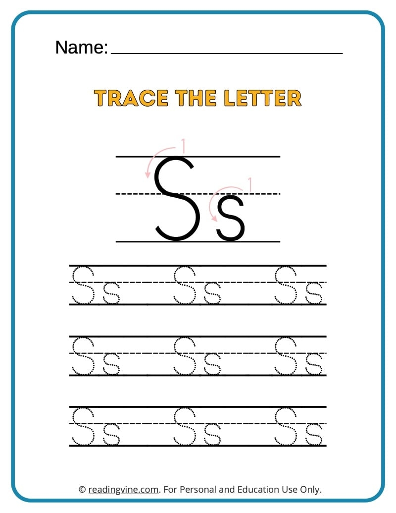 Letter S Worksheets For Preschool Free Printable