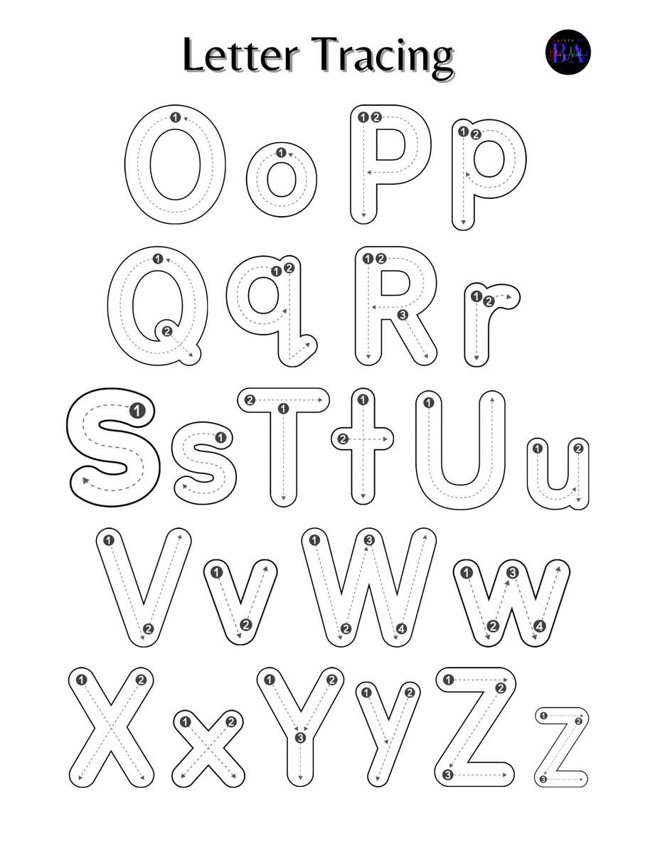 Letters Number Tracing Expanded Etsy