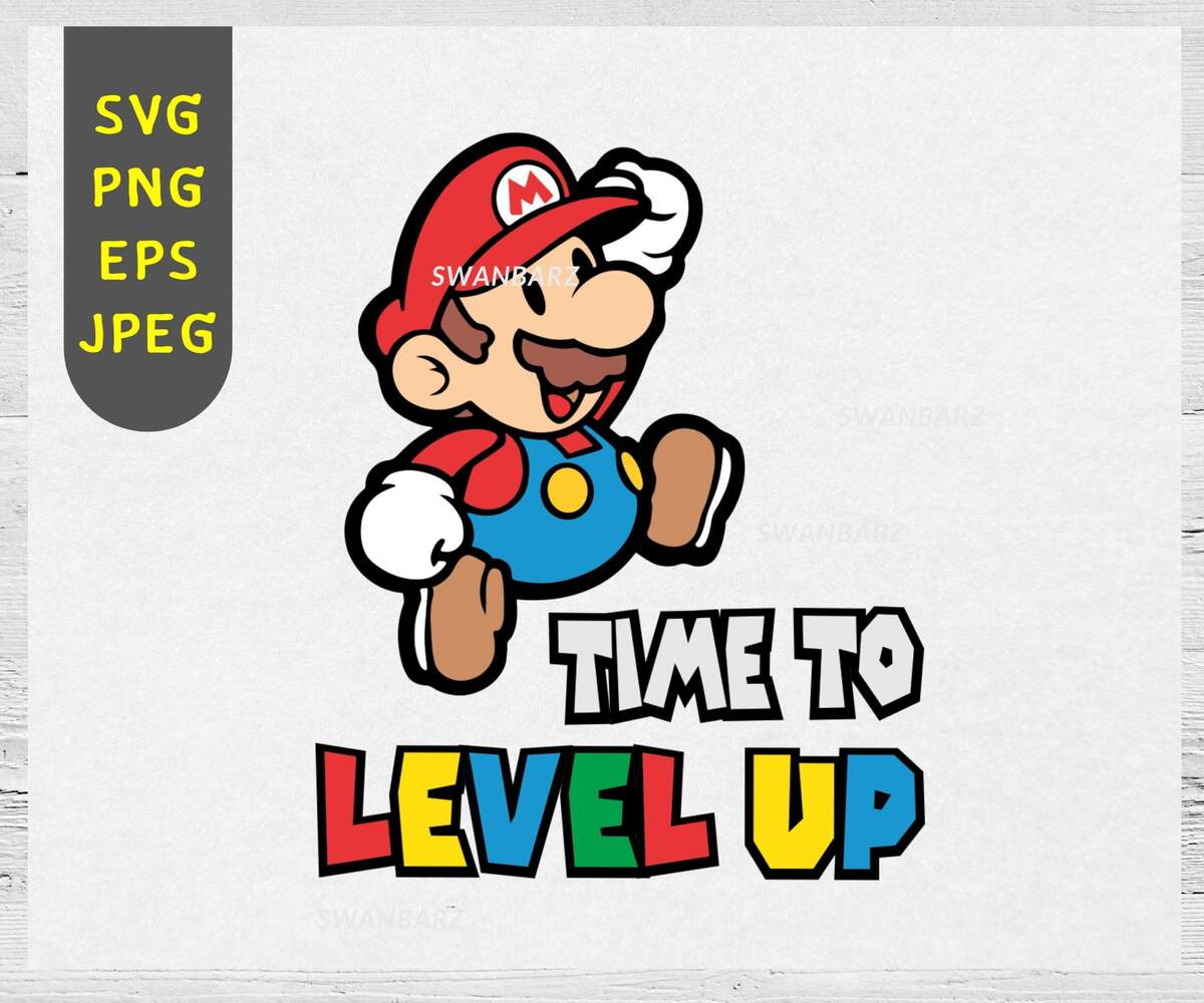 Level Up Mario Png Etsy