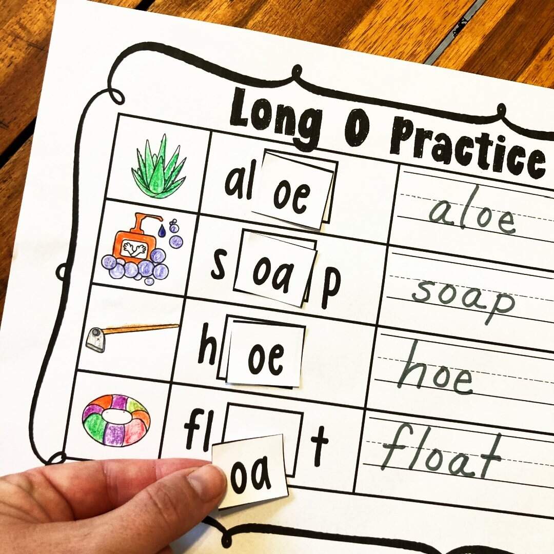 Spot The Word Free OA OW OE OL Vowel Digraph Worksheets