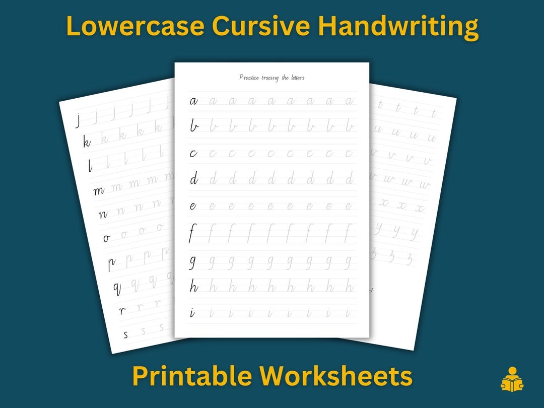 Lowercase Cursive Handwriting Practice Worksheets Digital Download Printable Alphabet Tracing Sheets Learning Resource Etsy Denmark Lowercase Cursive Handwriting Practice Worksheets Digital Download Printable Alphabet Tracing Sheets Learning Resource Etsy Denmark