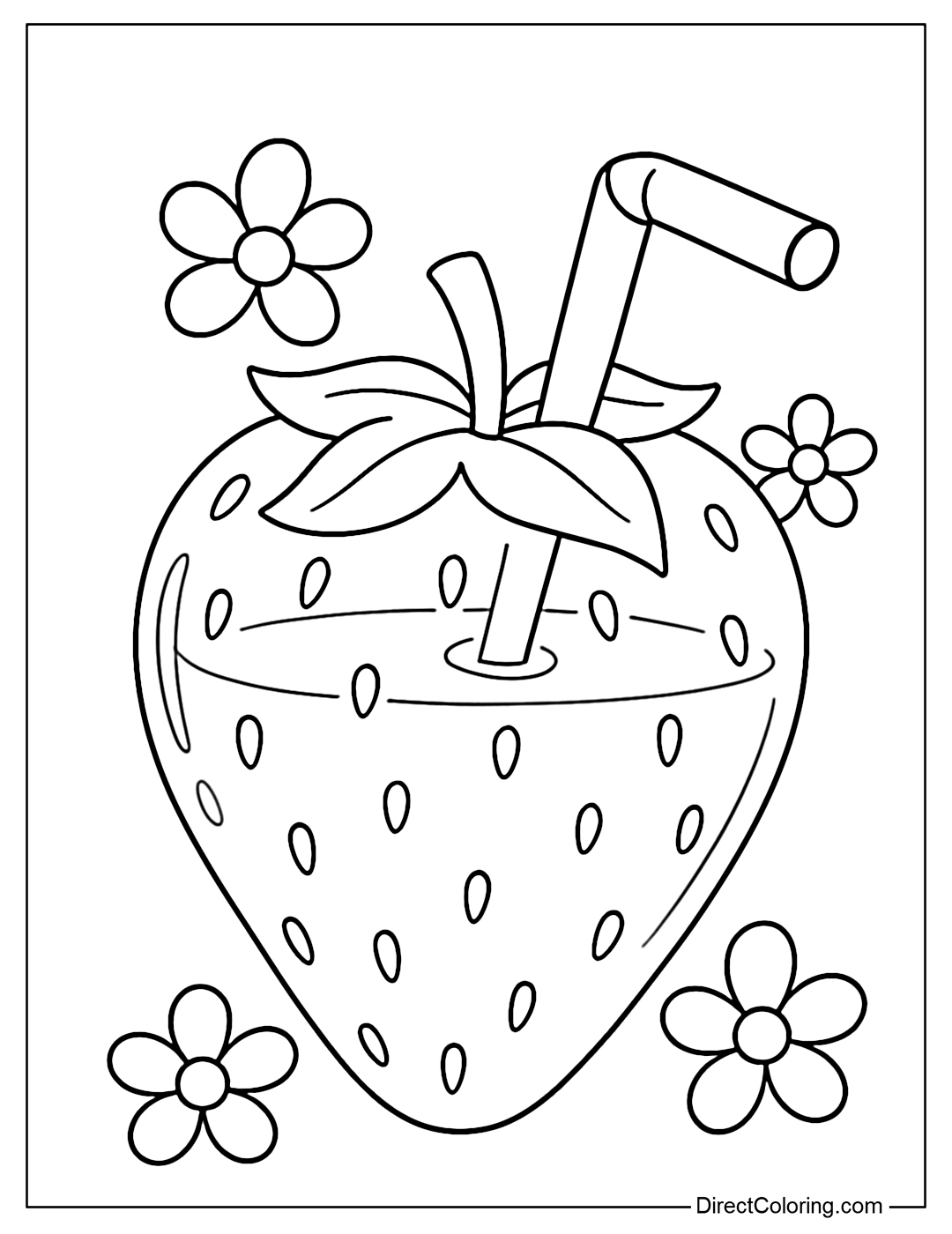 Magical Fruit Drinks Coloring Pages Free PDF To Download And Print