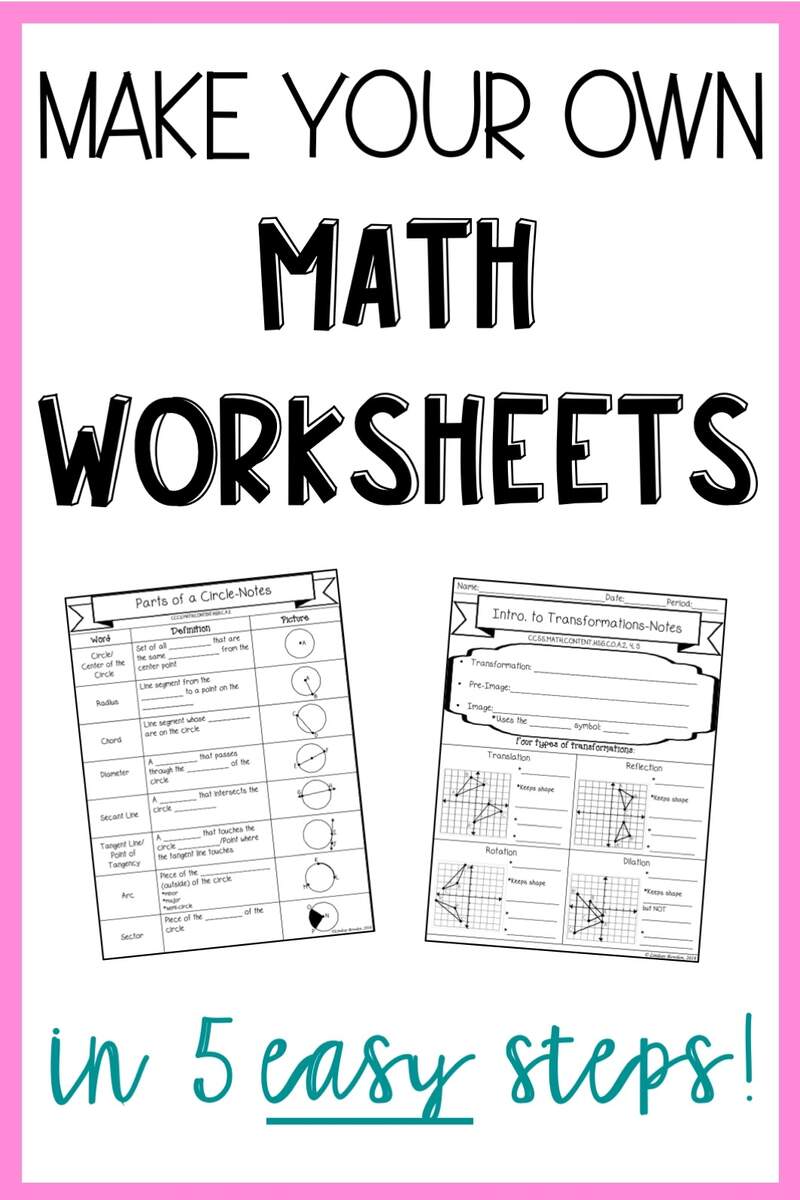 Make Your Own Math Worksheets In 5 Easy Steps Lindsay Bowden Worksheets Library