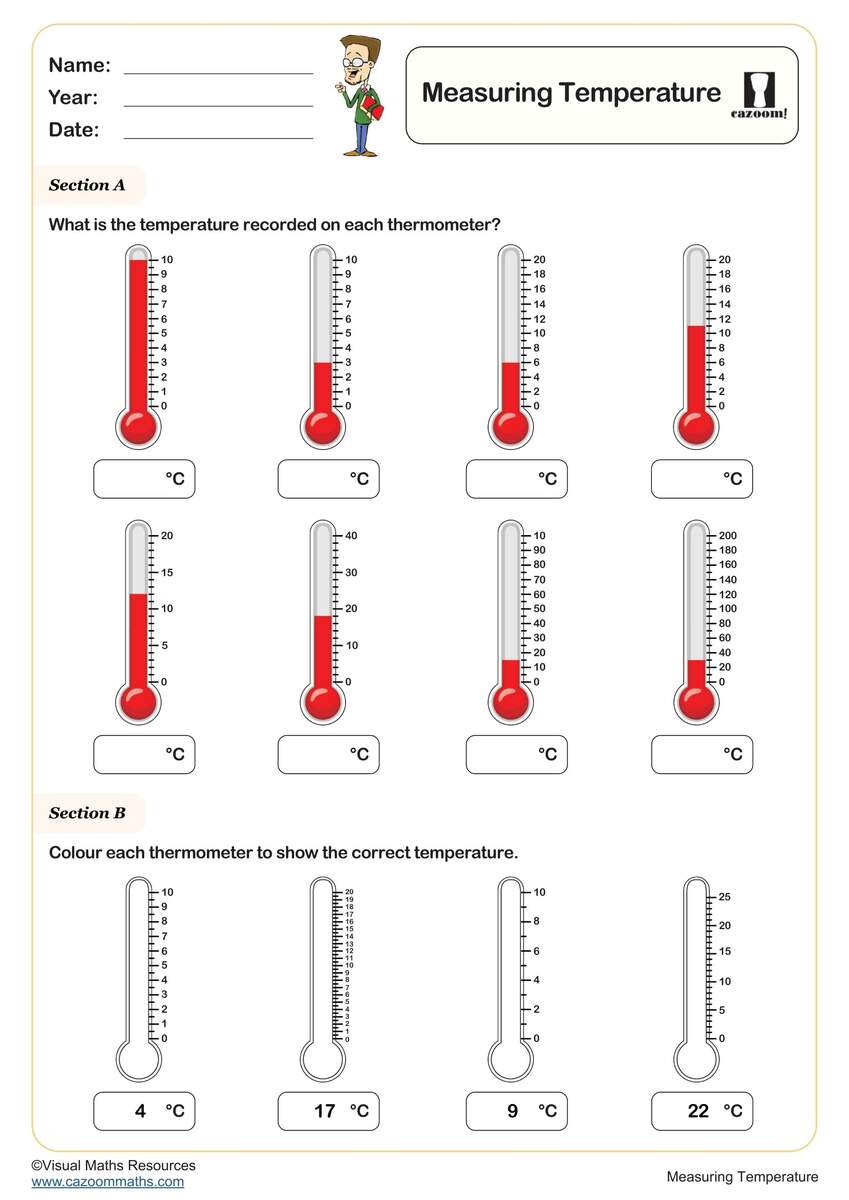 Measuring Temperature Fun And Engaging Year 2 Measurement Worksheet Measuring Temperature Fun And Engaging Year 2 Measurement Worksheet