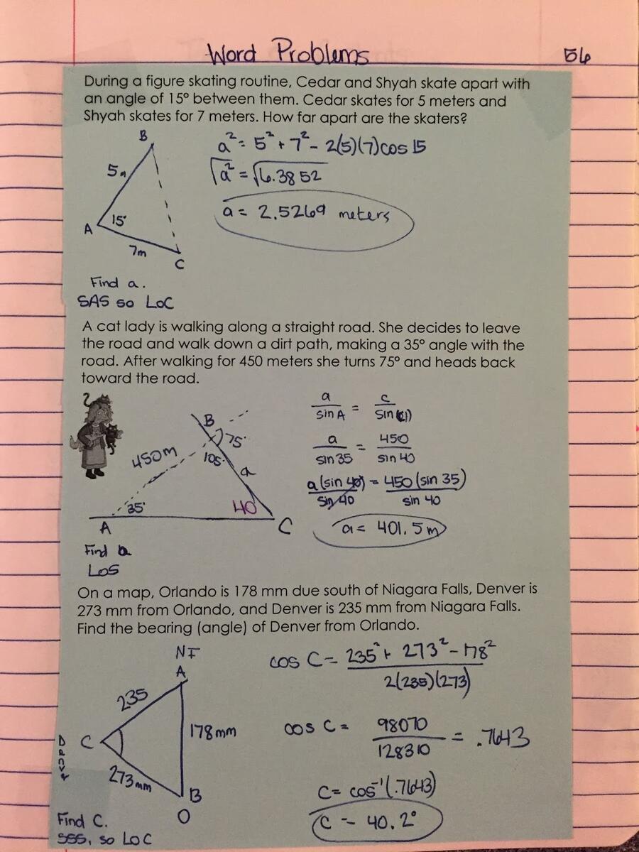Misscalcul8 Trig Unit 5 Law Of Sines And Cosines Interactive Notebook Misscalcul8 Trig Unit 5 Law Of Sines And Cosines Interactive Notebook