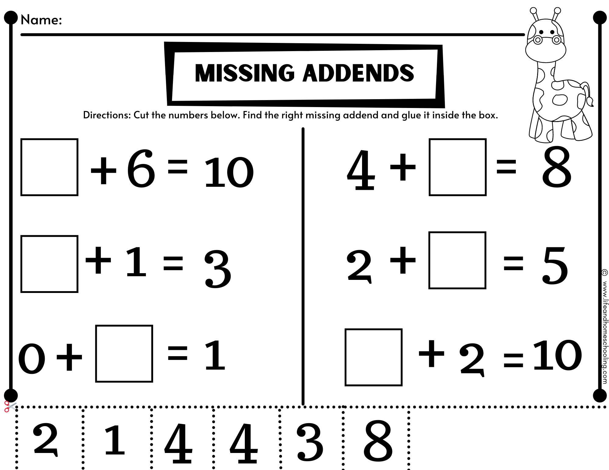 Missing Addends Made By Teachers Missing Addends Made By Teachers