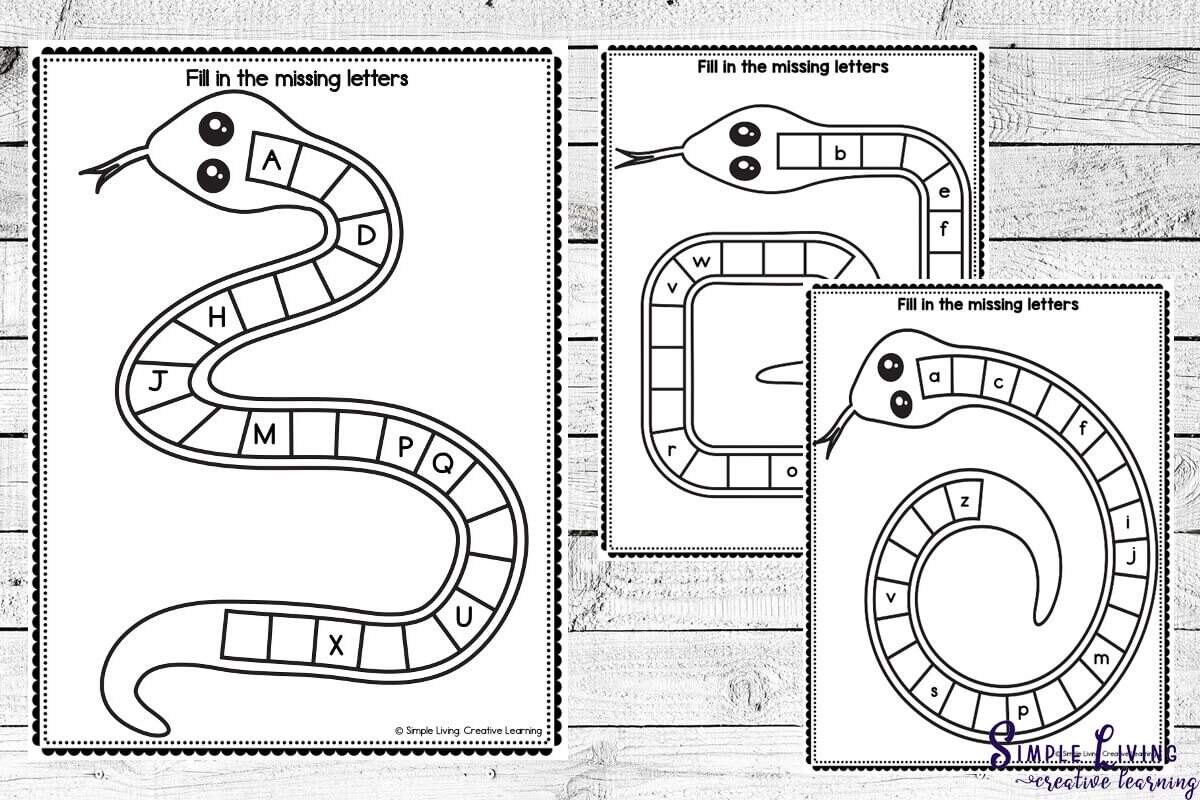 Missing Alphabet Letter Printables Simple Living Creative Learning