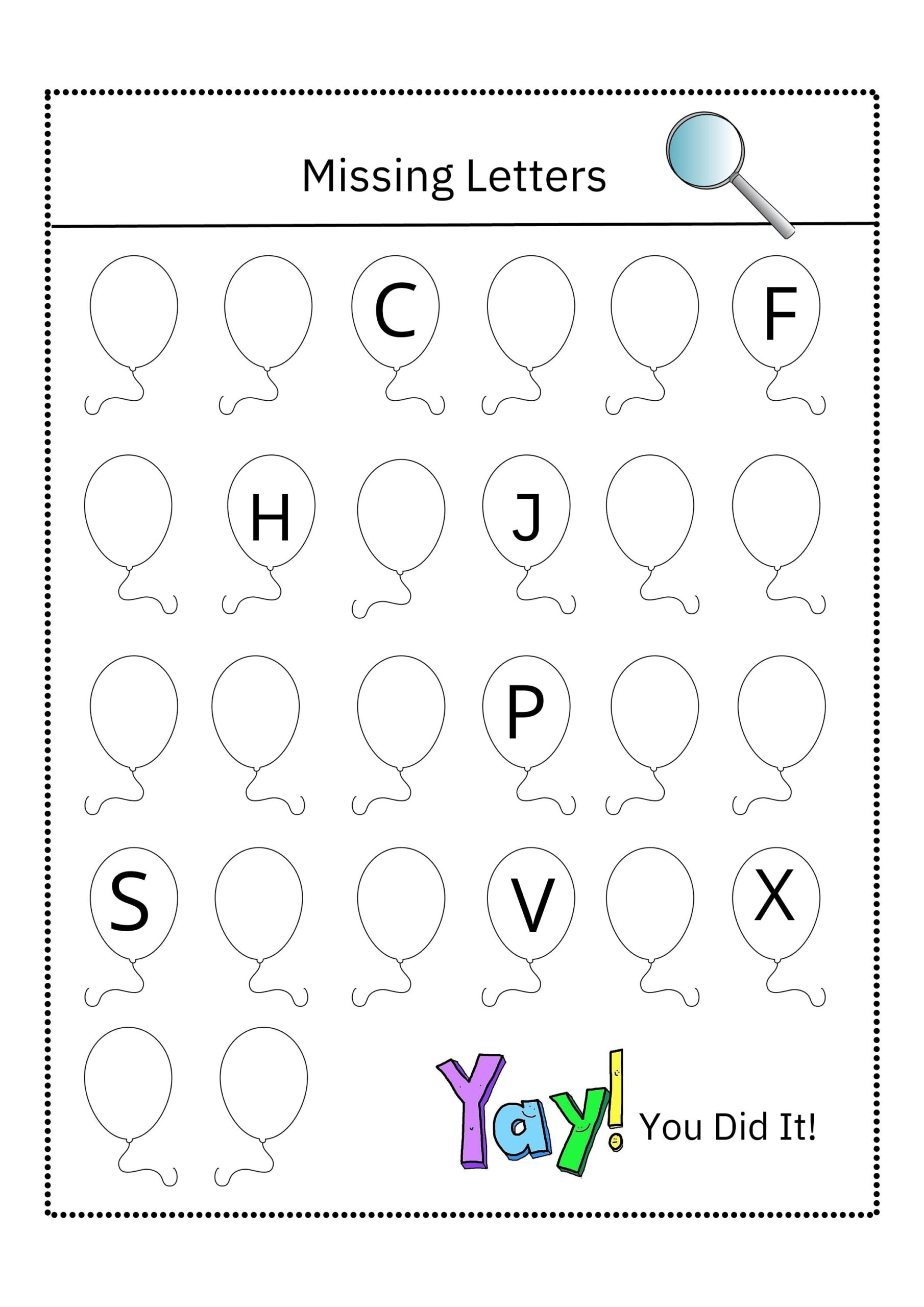 Alphabet Missing Letter Free Worksheet For Kids SKOOLGO