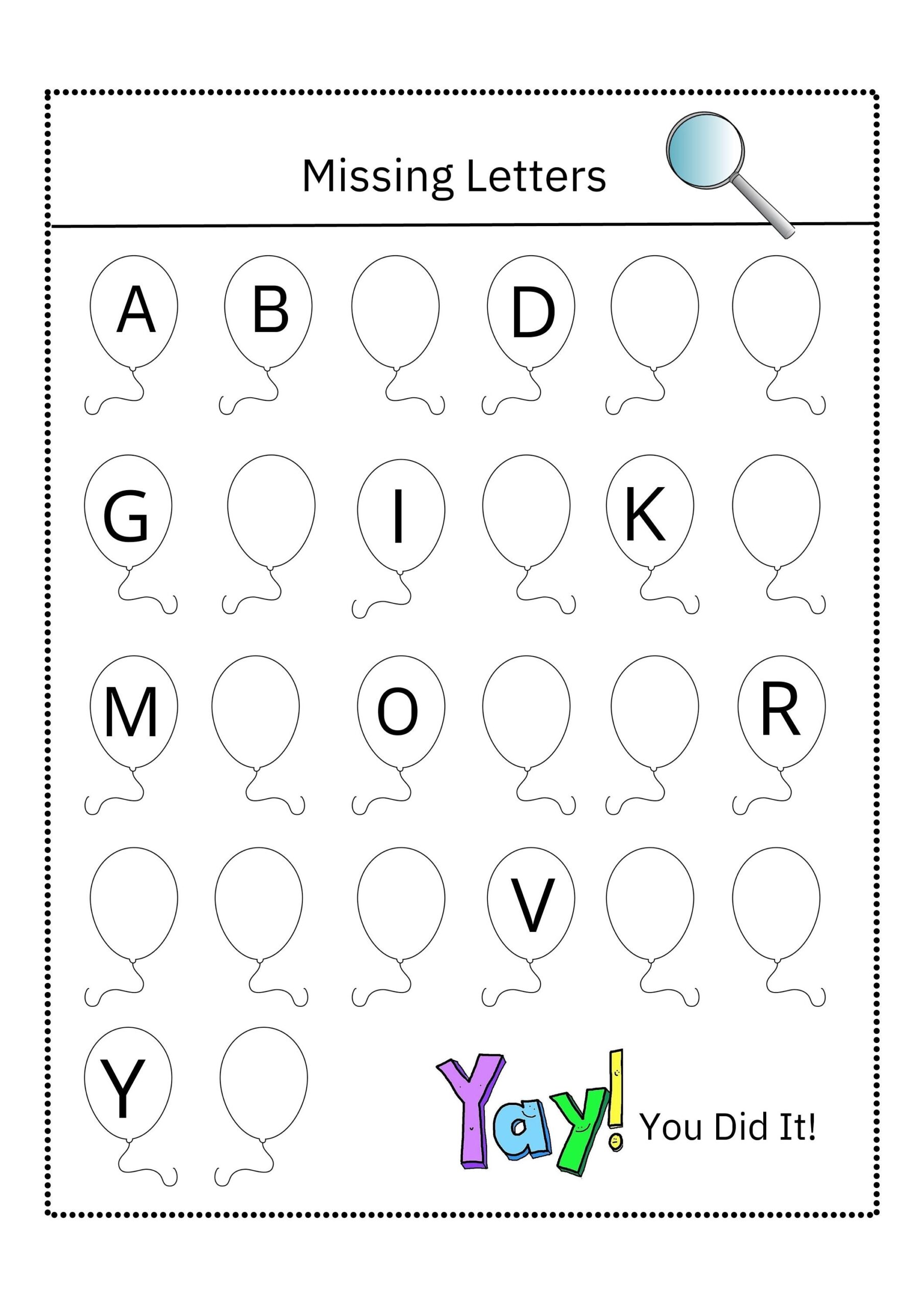 Missing Letters Worksheets Made By Teachers