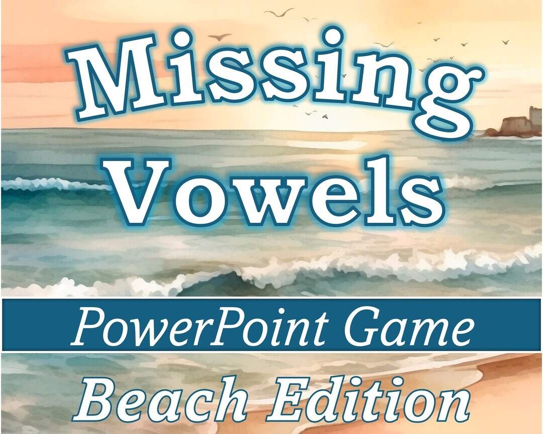 Missing Vowels Beach Game Fun Powerpoint Game Digital Download Etsy Missing Vowels Beach Game Fun Powerpoint Game Digital Download Etsy