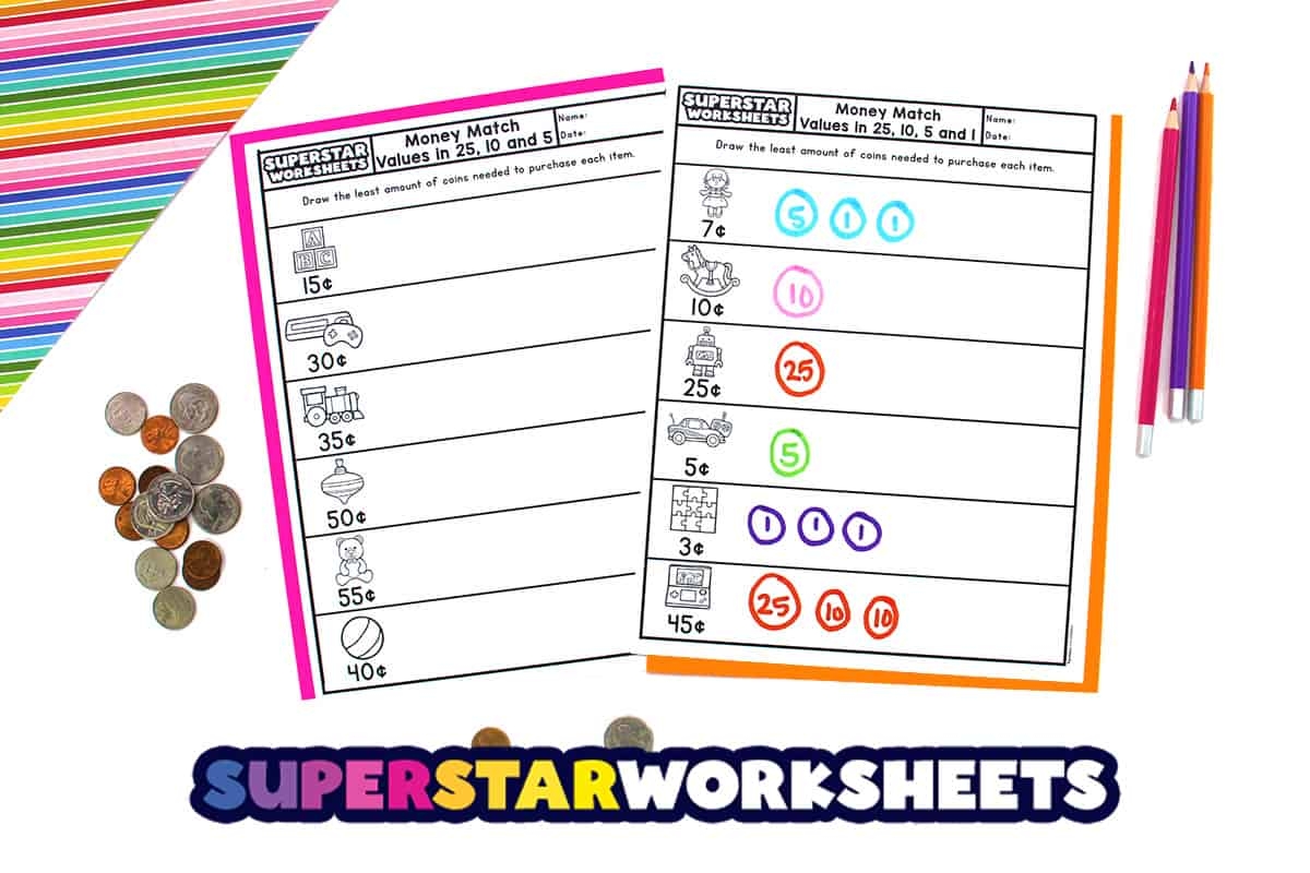 Money Worksheets Free Printables Superstar Worksheets