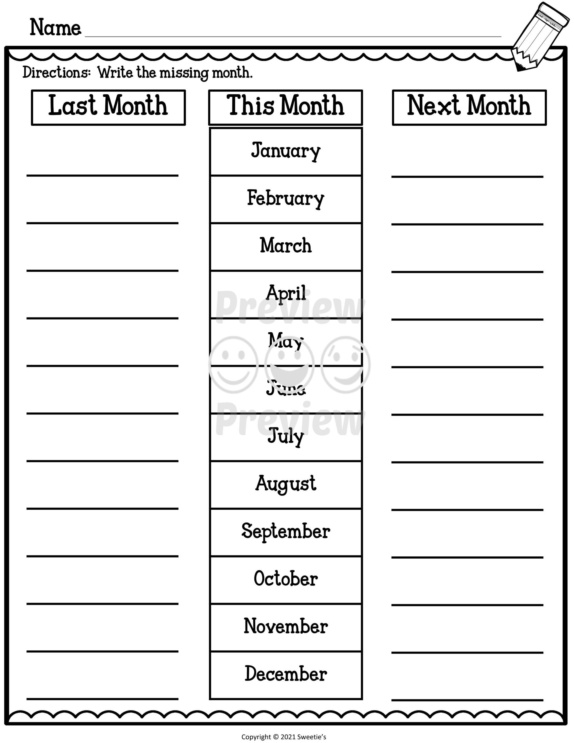 Months Of The Year Worksheets Made By Teachers Printable Months Of The Year Worksheet Month Sequencing Activities For Grade 1 Made By Teachers